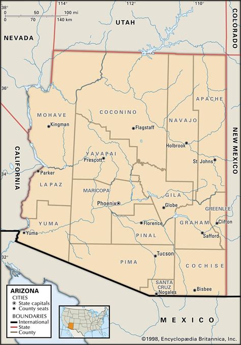 state  county maps  arizona