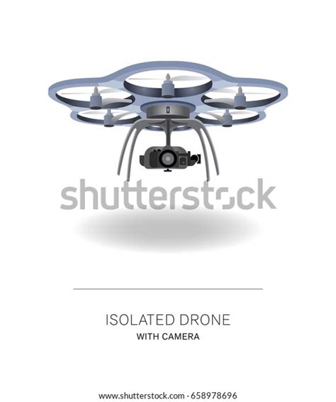 vector illustration blue drone camera  stock vector royalty   shutterstock