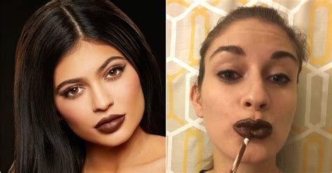 what kylie jenner s sold out lip kit looks like on a normal person