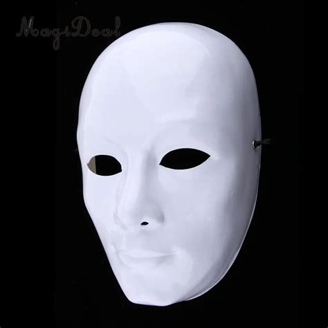 buy maggideal white face adult mask blank male mask