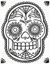 Skull Sugar Muertos sketch template