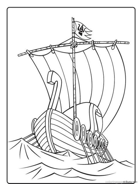 viking ship coloring  viking ship coloring