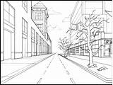 Vanishing Point Drawing Points Perspective Many Getdrawings sketch template