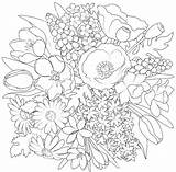 Bouquet Coloriages sketch template