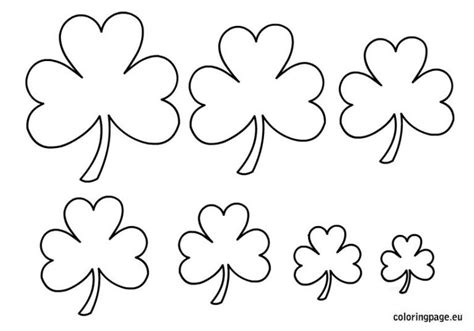 shamrock shape template coloring page