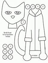 Pete Cat Coloring Buttons Groovy Preschool Printables Button Felt Four Drawing Board Templates Clipart His Template Activities Stories Eyes Cats sketch template