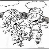 Rugrats Printable Razmoket Chuckie Colorir Skates Coloringhome Colorier sketch template