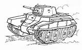 Panzer Malvorlage Ausmalbilder Militar sketch template
