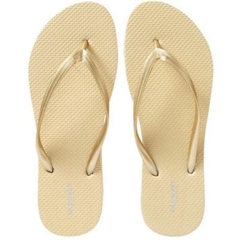 Nwt Ladies Flip Flops Old Navy Thong Sandals Size 8 Gold