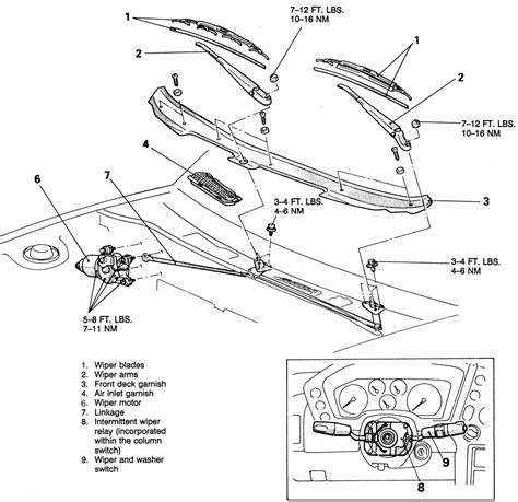 windshield wiper parts diagram