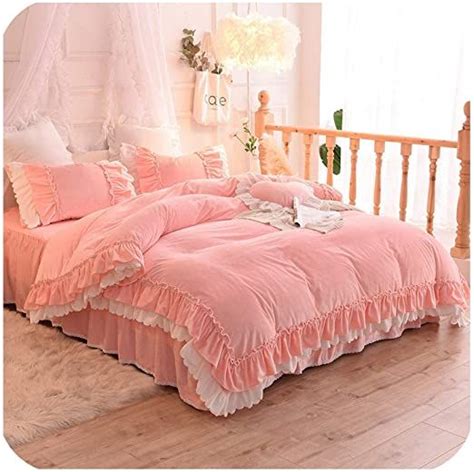 Mo Duo 100 Cotton Thick Quilted Lace Bedding Set King