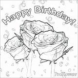 Birthday Coloring Pages Adults Happy Printable Kids Getcolorings Color Good sketch template