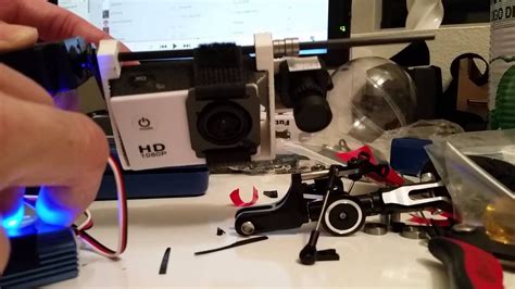 fpv  printed gopro sj gimbal test  quadcopter youtube