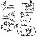 Continents Coloring Map Kids Pages Printable Europe Cut Seven Antarctica Color Drawing Political Preschool Outs Colouring Worksheet Getdrawings Getcolorings Children sketch template