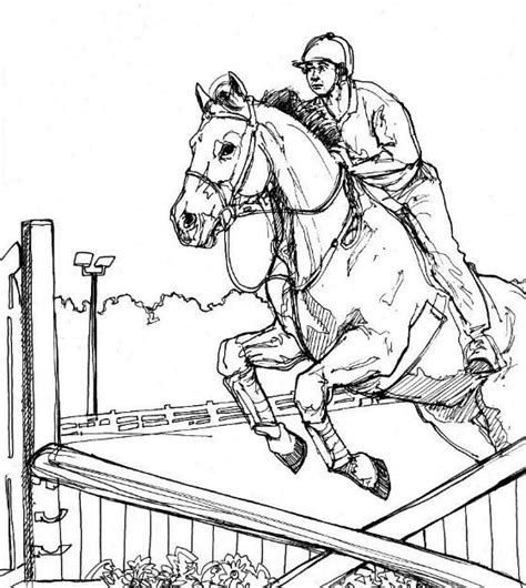 horses jumping coloring pages color horses competition pinterest