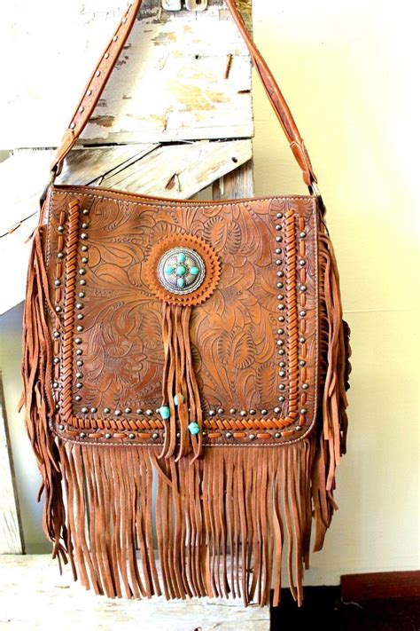 western leather fringe purse etsy fringe purse leather fringe