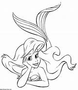 Ariel Coloring Pages Little Mermaid Printable Colouring Color Disneyclips Print Sheets Books Kids Girls sketch template