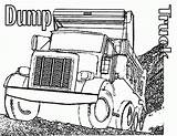 Coloring Pages Truck Dump Printable Semi Kids Boys Results sketch template