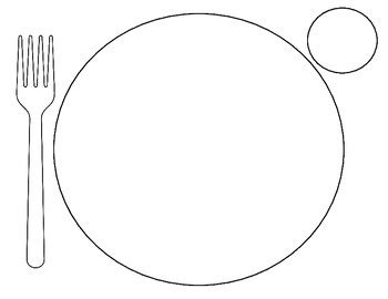 dinner plate template    busy bees tpt
