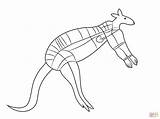 Aboriginal Coloring Painting Kangaroo Pages Printable Animals Indigenous Dot Drawing Naidoc Week sketch template