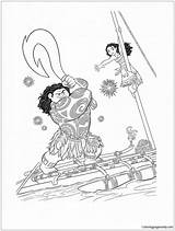 Moana Maui Coloring Pages Movie Te Fiti Pestering Printable Drawing Color Silhouette Disney Print Heart Kids Getdrawings Online Getcolorings Template sketch template
