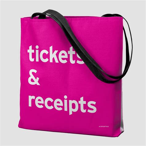 receipts tote bag