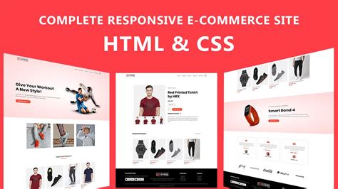 ecommerce website  html  css step  step create