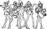 Winx Club Coloring Pages Ausmalbilder Winks Colouring Bloom Getdrawings Fairies sketch template