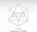 Icosahedron sketch template