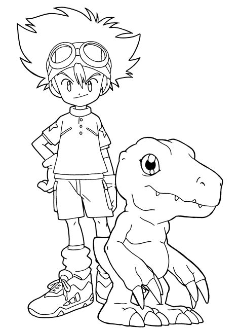 printable digimon coloring pages  kids