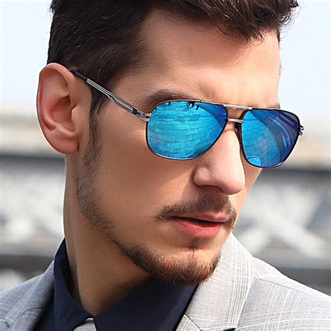 high quality brand sunglasses men pilot polarized uv  driving original luxury male sun