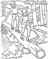 Coloring Adventure Forest Nature Friends Color sketch template