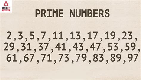 prime numbers     list trick chart