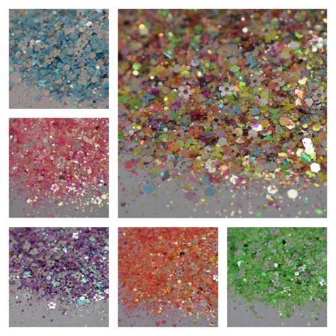 summer cocktail twist glitter mixes collection set of 7 5g bags