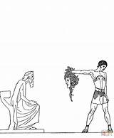 Perseus Coloring Drawing Polydectes 1217 36kb Drawings Heroes Getdrawings Gutenberg sketch template