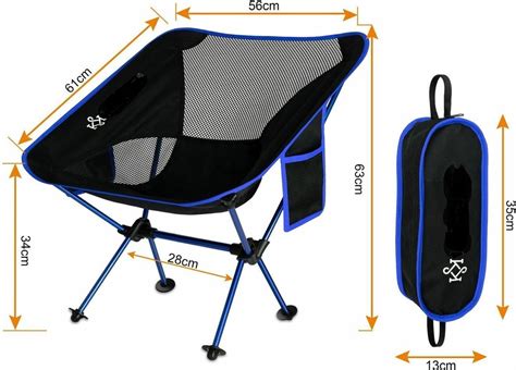 professional campingstoel stoel opvouwbaar inklapbaar kleur blauw tot  kg bolcom