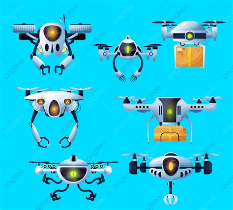 technology ai robot vector design images drone robots robot flying technology remote parcel