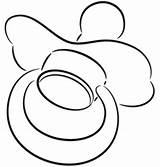 Baby Pacifier Drawing Outline Clipart Cartoon Coloring Clip Pages Vector Binky Kreslený Transparent Colouring Printable sketch template