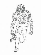 Coloring Football Pages Player Players Printable Florida Nfl Gators Drawing Running Line Back Color Gator Pencil Boys American Template Sketch sketch template