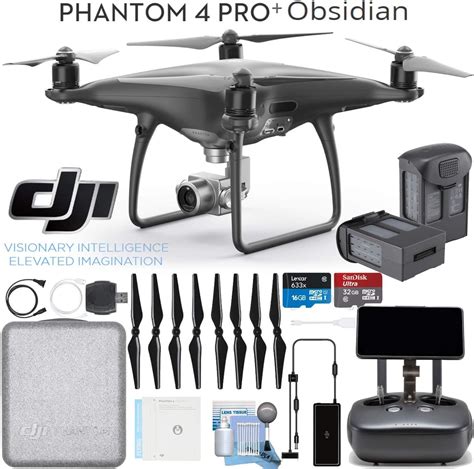 amazoncom dji phantom  pro  obsidian quadcopter drone  spare battery kit camera