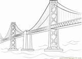 Bridge Coloring Bay Oakland Pages Bridges Golden Gate Sheets Kids Color Printable Francisco San Drawing Drawings Coloringpages101 Print Visit Online sketch template