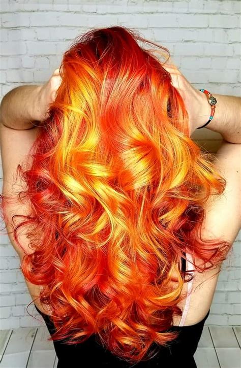 sunset fire hair rhair