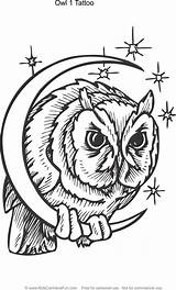 Tattoo Coloring Pages Owl Colors Designs sketch template