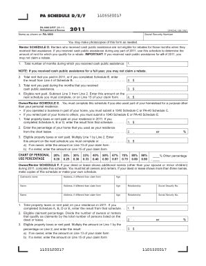 pa  property tax rent rebate form  fill  sign printable