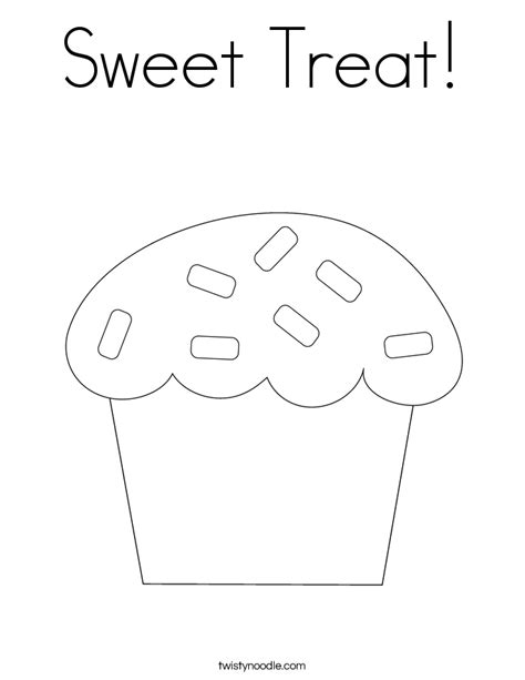 sweet treat coloring page twisty noodle