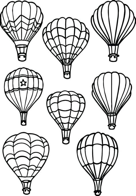 hot air balloon template printable hot air balloon coloring