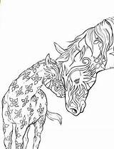 Horses Coloring sketch template