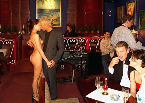 Dancing With Date In A Restaurant Naked Nudeshots