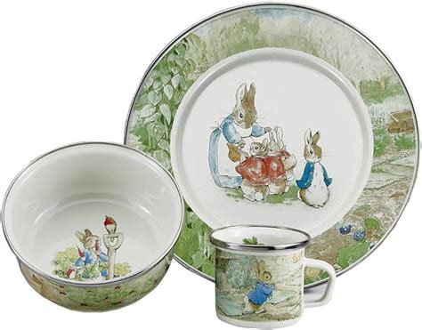 amazoncom beatrix potter childrens  piece place setting kitchen dining