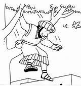 Zacchaeus Jesus Coloring Popular sketch template